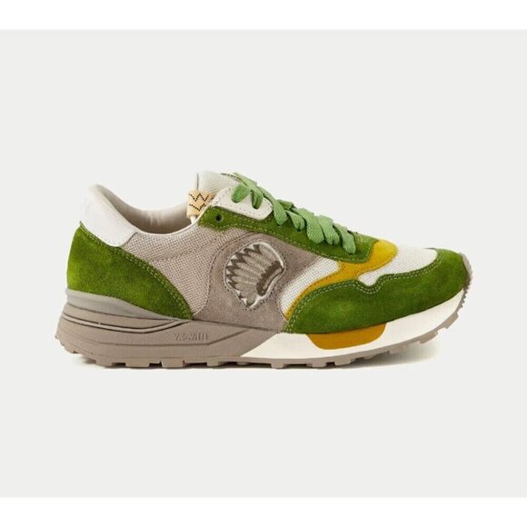 Visvim Roland Low-Top Sneakers 11 Mens Joggers Rare Green - Picture 12 of 13